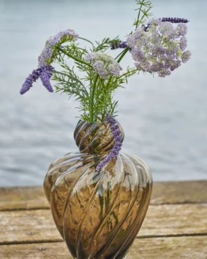 Twisted vase/Brown - 30 cm