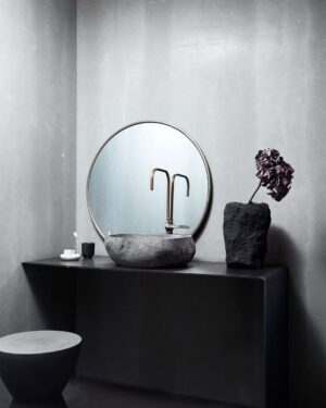 MUUBS Vægspejl rundt Copenhagen L - Antik messing