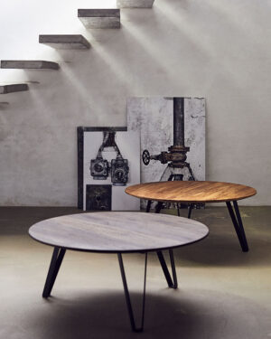 MUUBS Sofabord Space Smoked Ø90 - Røget