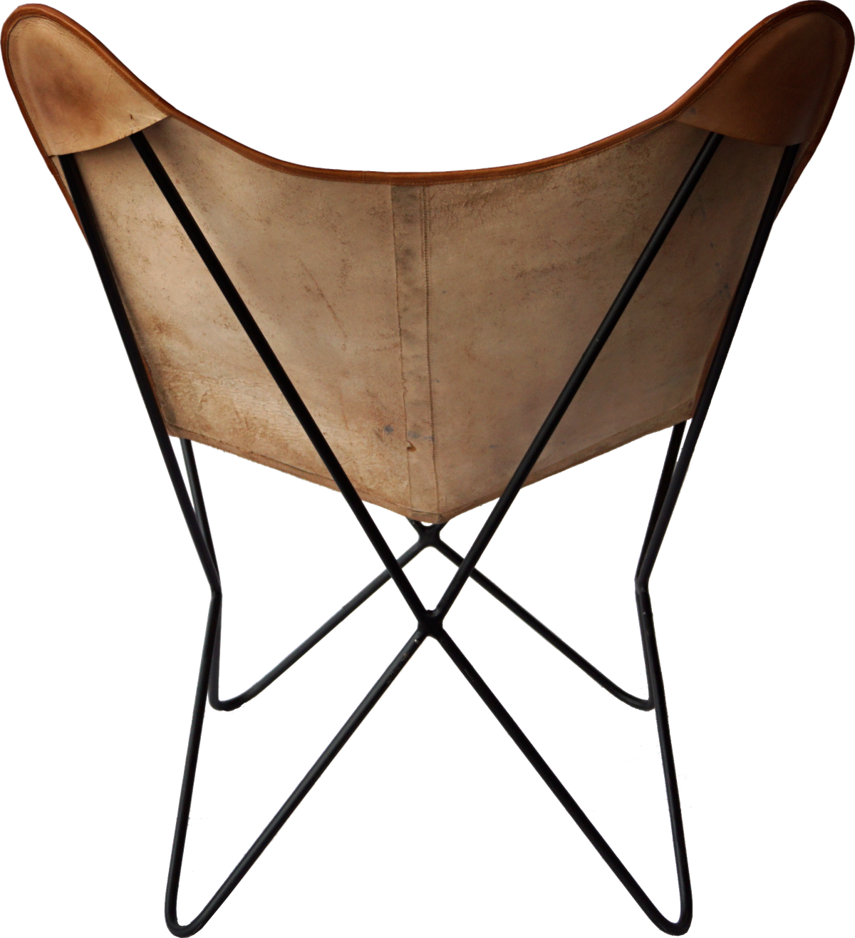 Bohemian loungestol i kraftigt læder - brun - Billede 2