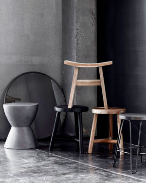 MUUBS Vægspejl rundt Copenhagen S - Sort