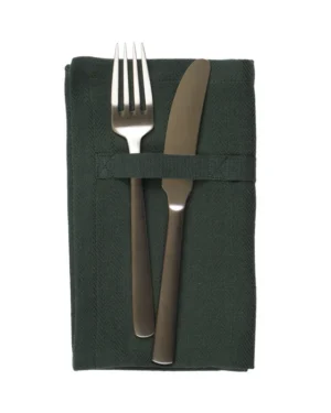 Middagsservietter stof - Dark Green The Organic Company