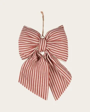 Julepynt - Sløjfe -rød/hvid